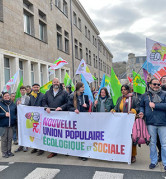 Photo manif retraites NUPES à Quimper