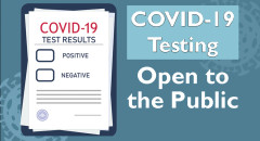 COVID-19 testing open to the public
