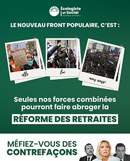 Communication 1 du Groupe Ecologiste et Social à l'Assemblée nationale contre le RN