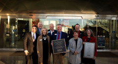 Trustees past and present at the TVC dedication ceremony